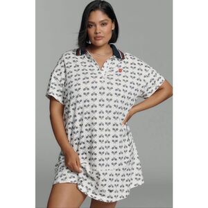 NEW Tretorn x Anthropologie Flare Polo Mini Dress White 1X Short Sleeve Sporty A